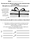 Student gifts and strengths activity