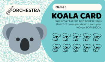 Preview of Student incentive stamp card - Koala