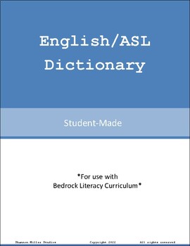 Preview of Student-made English/ASL Dictionary