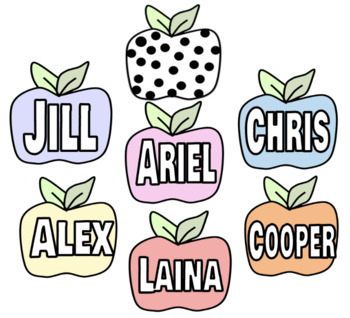 Preview of Student name apples. 