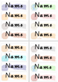 Student name labels to stick on tables - Astronomy/Planet themed
