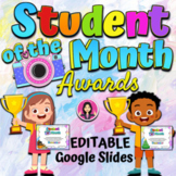 Student of the Month Awards Certificates in Google Slides