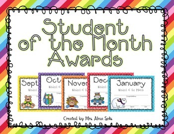 Student of the Month Awards (Editable) by Alma Solis | TpT