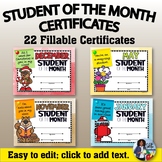 Student of the Month Certificates