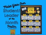 Student of the Month Leader of the Month Poster editable