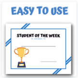 Student of the Week Awards | Back to School Classroom Orga