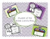 Student of the Week Certificates