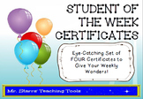 Student of the Week Certificates – Pack of 4