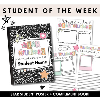 Preview of Star Student | Student of the Week | Compliment Book - Distance Learning