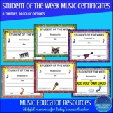 Student of the Week | Music Certificates | Editable versio