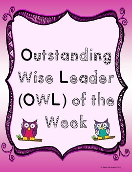 Preview of Student of the Week- OWL of the Week