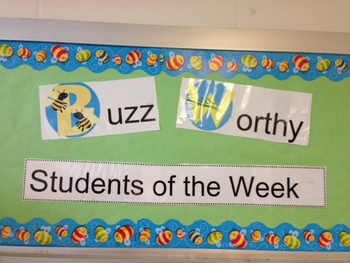 Preview of Student of the Week Sign- BEE THEME