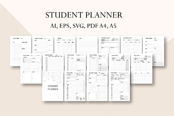 Preview of Student planner, Study planner, School planner