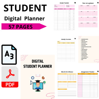 Preview of Student planner templates digital and printable