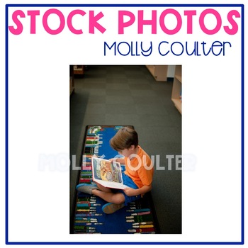 Preview of Stock Photo: Student Reading a Book in the Library #1 -Personal & Commercial Use