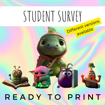 Preview of Student survey worksheet - get to know you printable - advisory homeroom