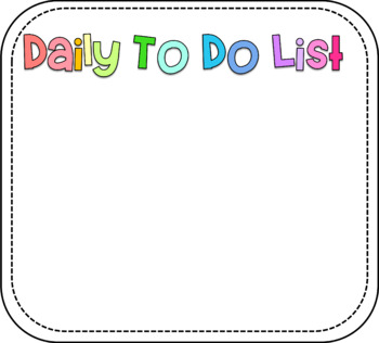 Preview of Student to-Do List
