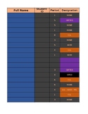 Student tracker- Excel document