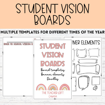 Student Vision Boards - Print | Multiple templates for throughout the year!