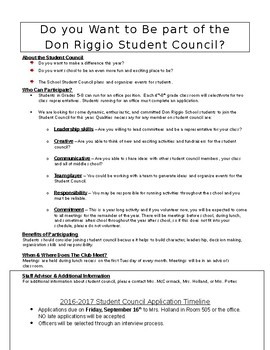 Preview of Students Council Forms