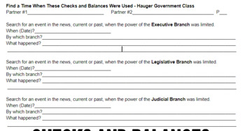 Preview of Students Find Examples of Checks and Balances in American Government in News
