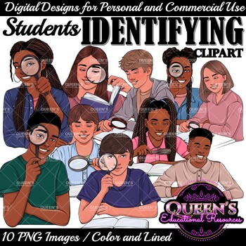 Teens Clipart, High School Students in Neutral Poses