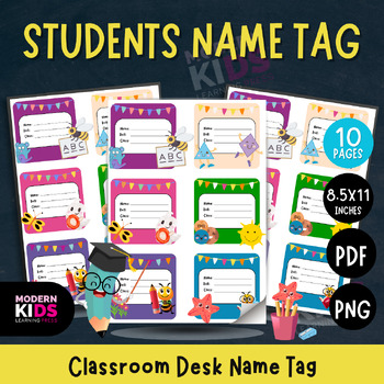 Preview of Students Name Tags - Classroom Desk Name Tag