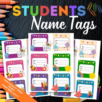 Preview of Students Name Tags - Classroom Name Tag - Name Box - Back to School