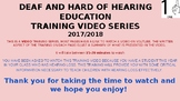 Students Who are Deaf/Hard of Hearing Teacher Training
