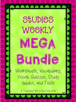 Preview of Studies Weekly Full Year MEGA Bundle - Vocab, Questions PRINT AND DIGITAL