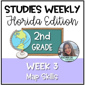 Preview of Studies Weekly Week 3: Map Skills Worksheets | Rules & Responsibility | Grade 2