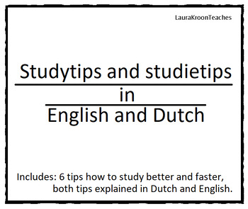 Preview of Studytips in English and Dutch