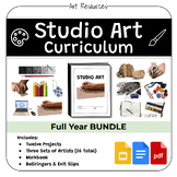 Studio Art Curriculum | ENTIRE YEAR Bundle | 12 Projects