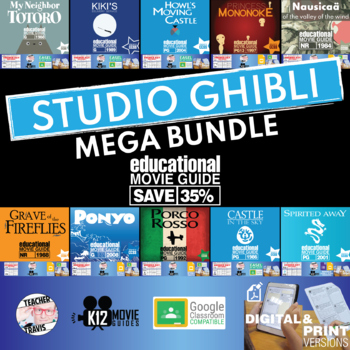 Preview of Studio Ghibli Movie Guide MEGA Bundle | 10 Movie Guides | SAVE 35%