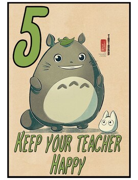 Studio Ghibli Rule Posters by YIppee We #39 re Learning TpT