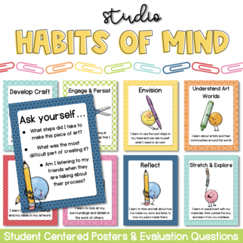 Preview of Art Room Posters - Studio Habits of Mind