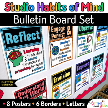 Preview of Studio Habits of Mind Posters for Elementary Art Room Bulletin Board Ideas