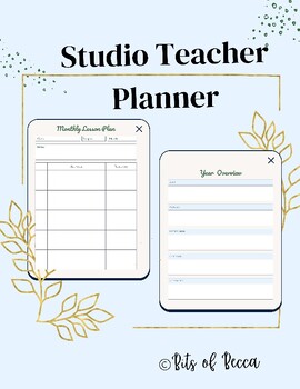 Preview of Arts Academy or Private Studio Planner for Teachers and Administrators