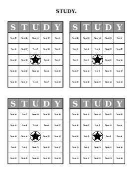 Preview of Study Bingo