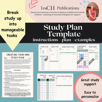 Preview of Study College Planner Template - Priority Time Management Tool - Task Tracker