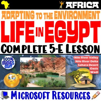Preview of Study Egypt’s Geography and Human Environment Interactions 5E Lesson | Microsoft