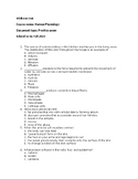 Study Guide 2 Human Physiology