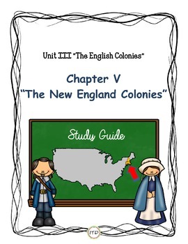 Preview of Study Guide 5th Gr S. Studies Chapter 5 The New England Colonies US History