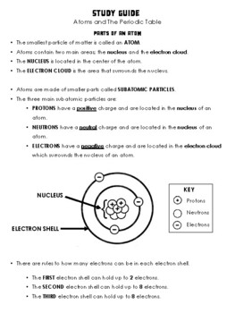 Preview of Study Guide - Atomic Structure