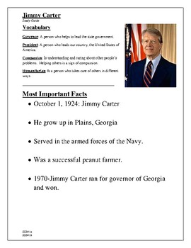 Preview of Study Guide-Jimmy Carter