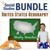 Social Studies United States Geography Study Guides Bundle