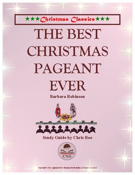 Preview of Study Guide: The Best Christmas Pageant Ever Interactive