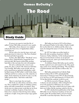 Preview of Study Guide: "The Road" by Cormac McCarthy