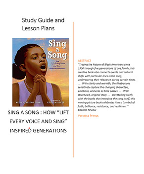 Preview of Study Guide for "Sing A Song" by Kelly Starling Lyons