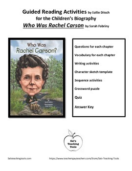 Preview of Study Guide for Who Was Rachel Carson by Sarah Fabiny